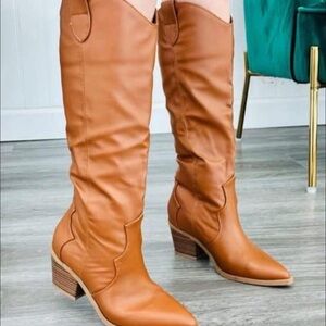 Stylish Tan Knee-High Boots